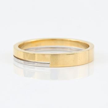 RING, Bliss, Italien, 18K guld/vitguld, två sammansatta band med diamant ca  0.02ct.