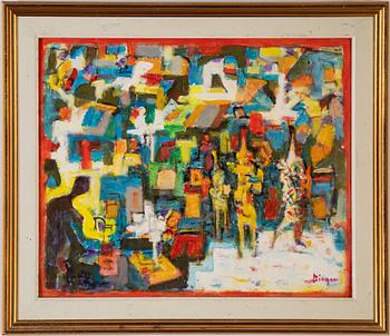 Birger Birger-Ericson, oil on canvas/paper-panel, signed.