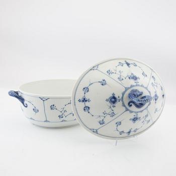 Servis 10 dlr "Musselmalet hel och halvblonde", Royal Copenhagen porslin 1900-talets andra hälft.