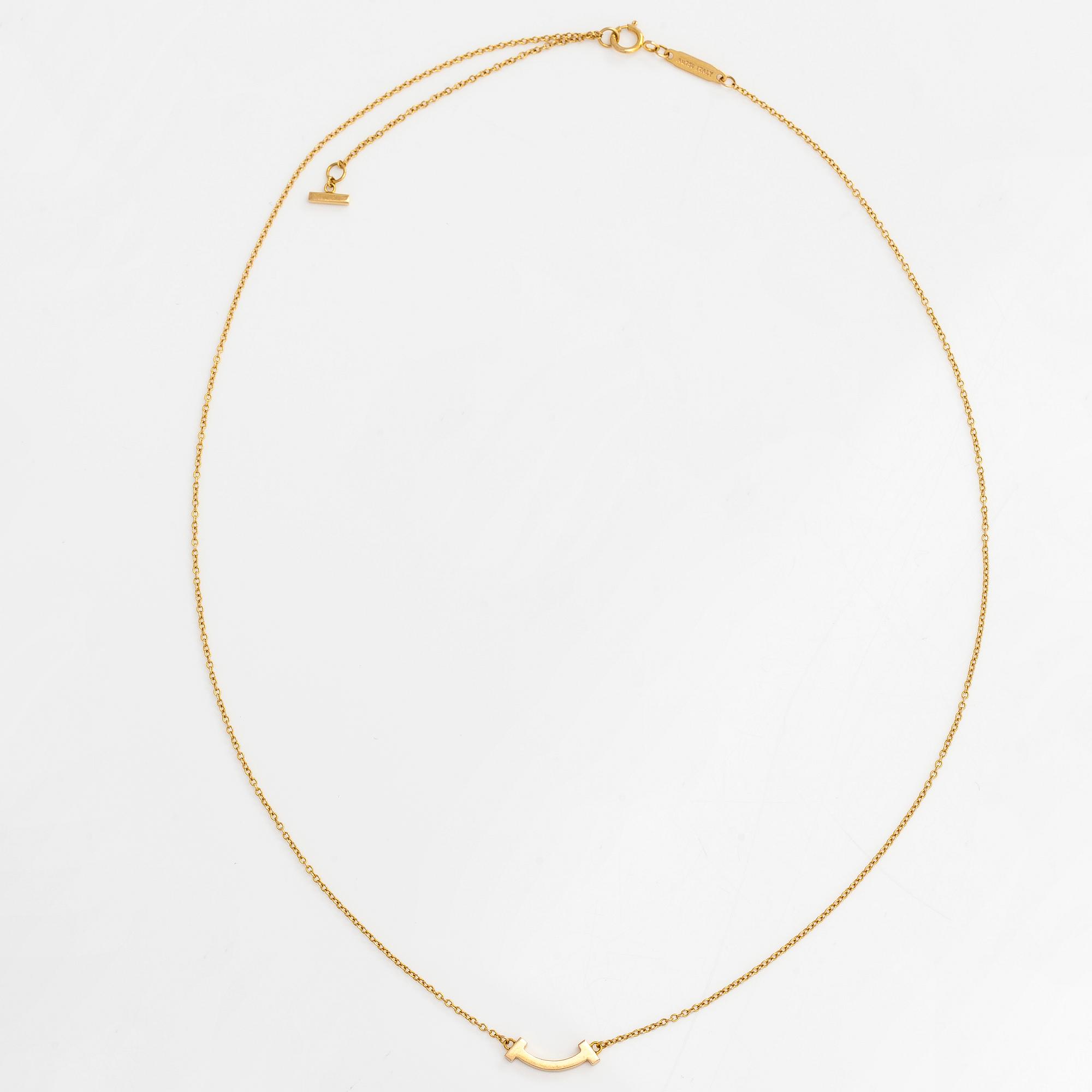 Tiffany & Co, halsband, "T Smile", 18K guld.