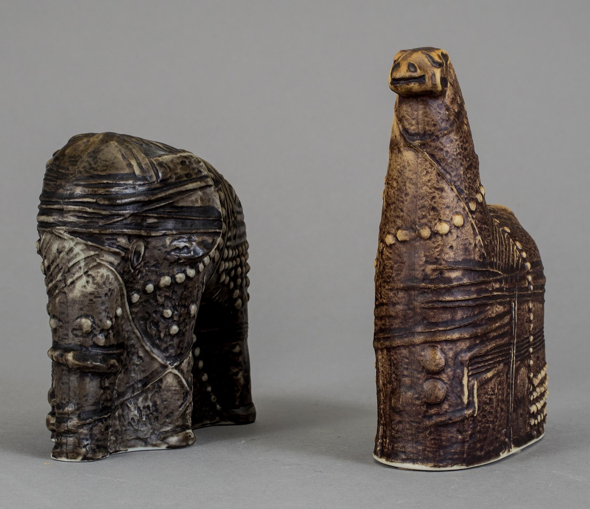 FIGURINER, 2 stycken, keramik, Bertil Vallien, Rörstrand.