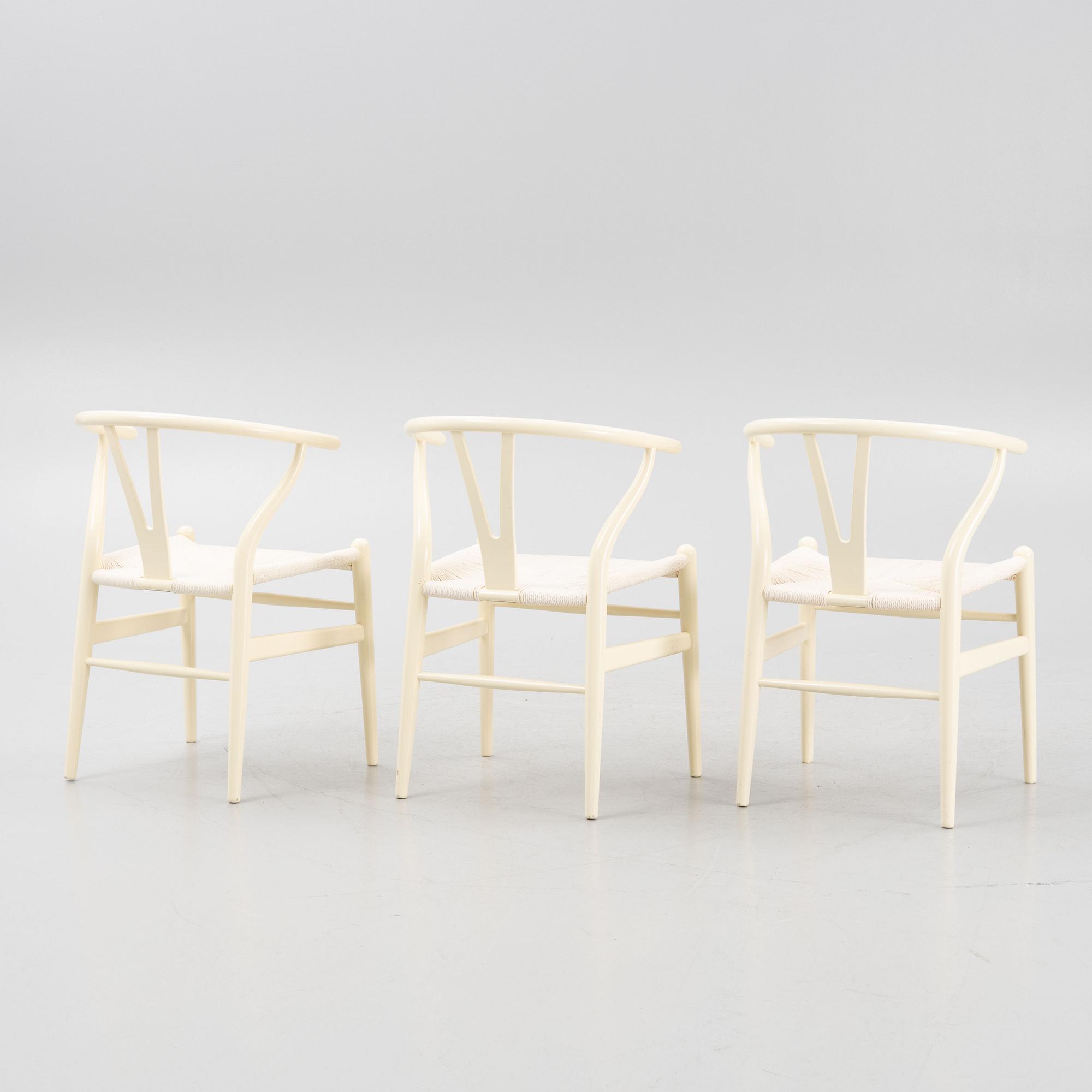 Hans J. Wegner, stolar, 6 st, modell CH24, "Y-stolen, Carl Hansen & Son, Danmark.