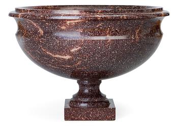 562. A Swedish first half 19th Century porphyry tazza.