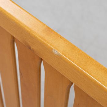 An 'Ulrika' birch headboard and foot end, by Carl Malmsten for Åfors, second half of the 20th Century.