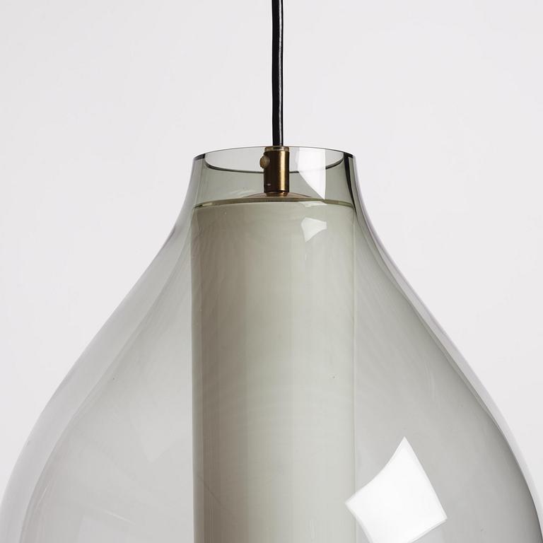 Carl Fagerlund, taklampa, "Droppe", modell "RD 1390", Orrefors, 1950-60-tal.