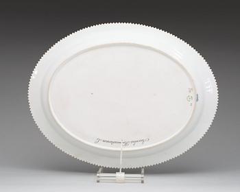 A large Royal Copenhagen 'Flora Danica' serving dish, Denmark, 20th Century.