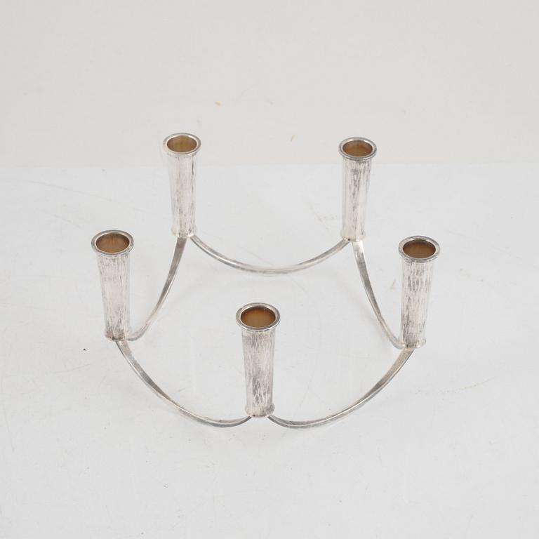 Martin Öhman, a Swedish silver candelabrum, Halmstad 1988.