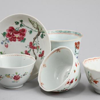 PARTI PORSLIN, 13 delar, porslin, Kina, 1700/1800-tal.