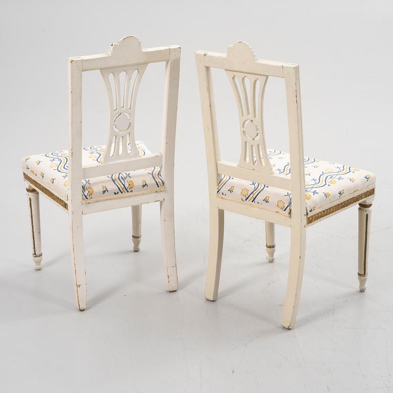 Chairs, a pair, Lindome, late Gustavian, circa 1800.
