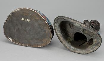 FIGUR, cloisonné, Kina 1900-tal.