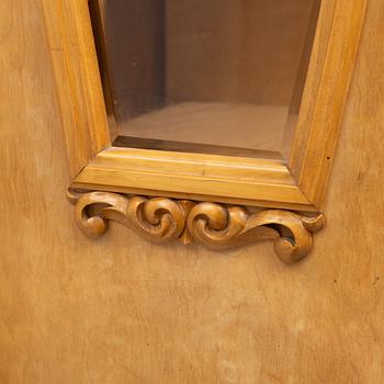 A birch veneered book case/wardrobe, 1930's/40's.