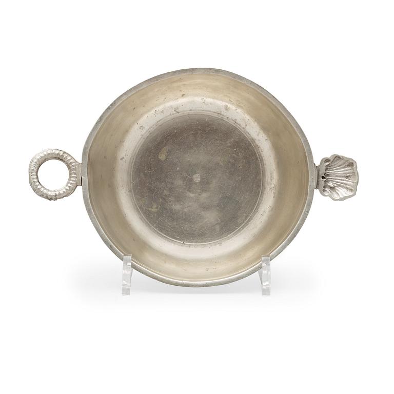 A pewter food holder by C P Eckerström 1832.