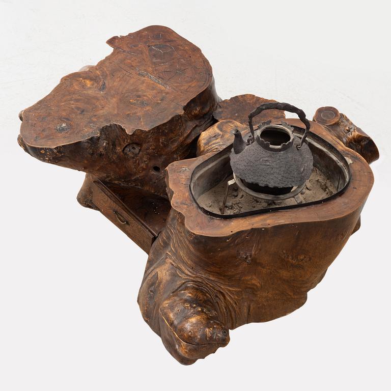 A wooden sculpture/table for tea ceremony, Japan early 20th century.