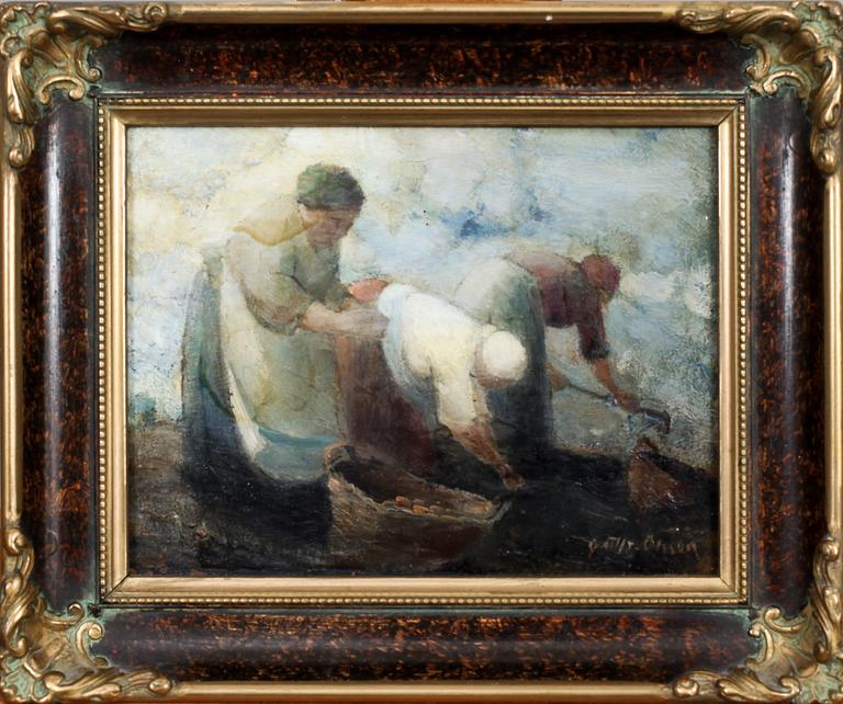 GOTTFRID OLSSON, olja på pannå, sign.