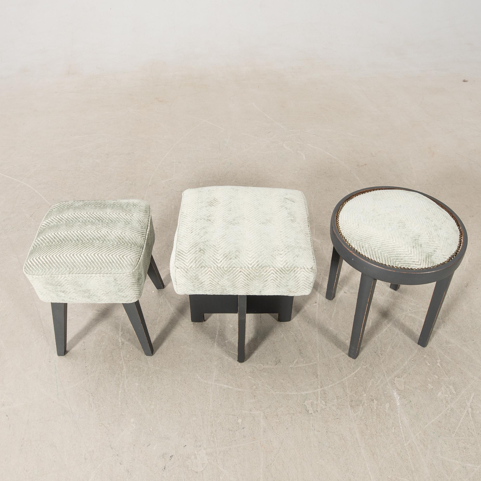 Stools 3 pcs, second half of the 20th century.