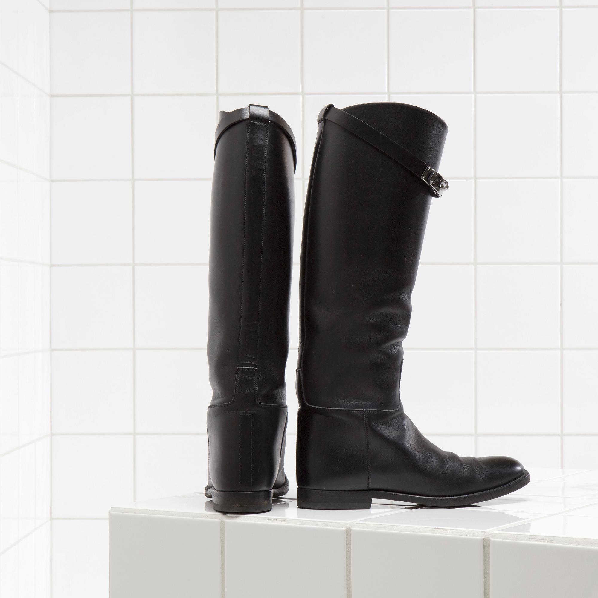 STÖVLAR, Hermès, "Jumping" storlek 37,5.