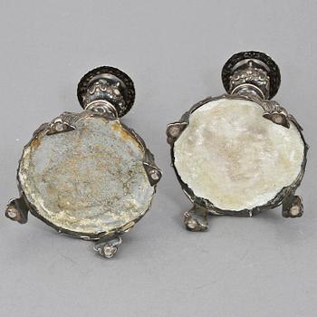 LJUSSTAKAR, ett par, nyrokoko, sent 1800-tal.