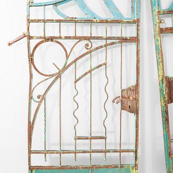 A pair of early 1900s iron gates.