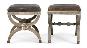 597. A pair of 'Swedish Grace' stools.
