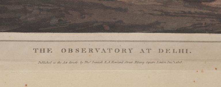 William Daniell, & Thomas Daniell, "The Observatory at Delhi", from: "Oriental Sceneray" (Plates XIX and XX).