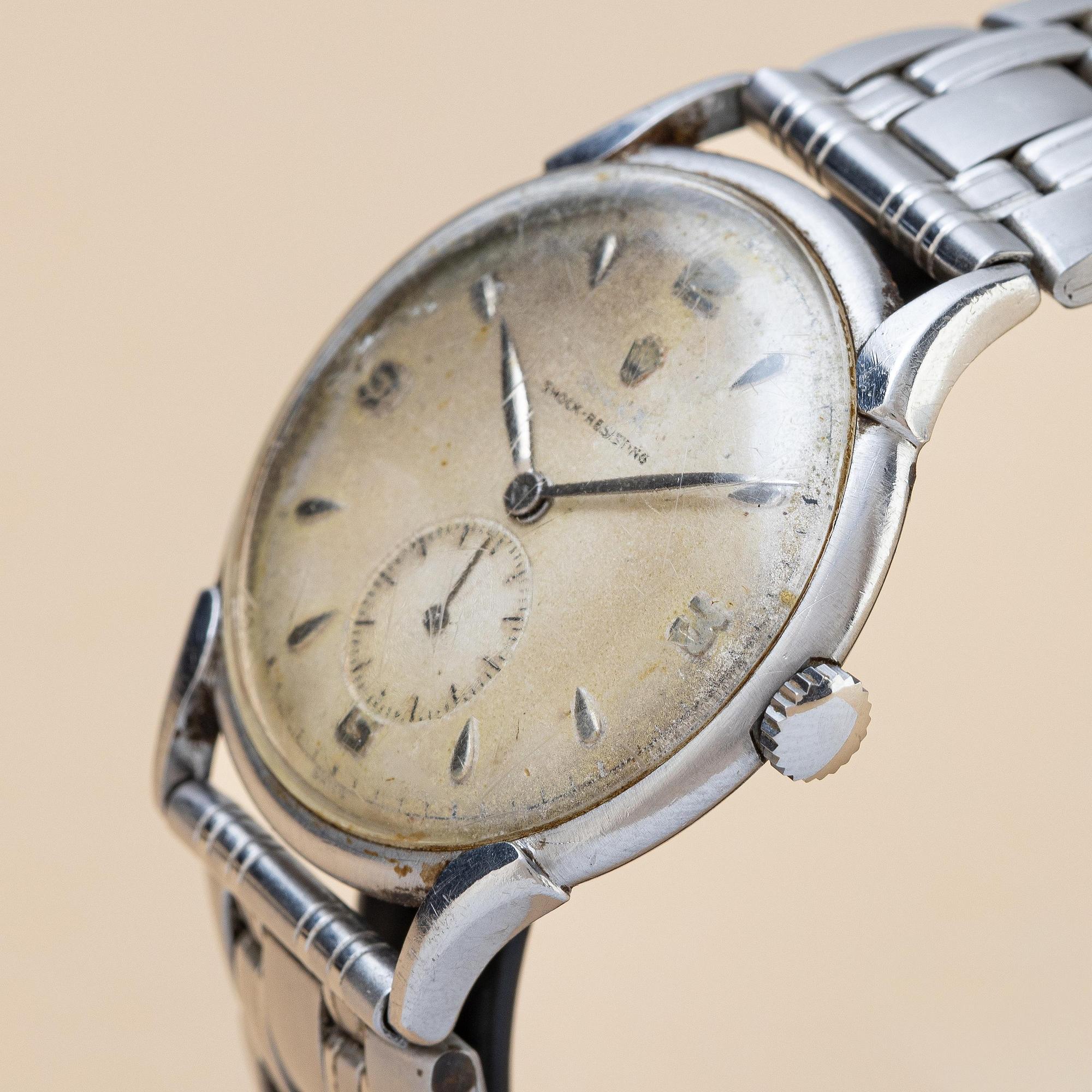 Rolex, Shock Resisting, "No reserve", "Fancy Lugs", ca 1952.