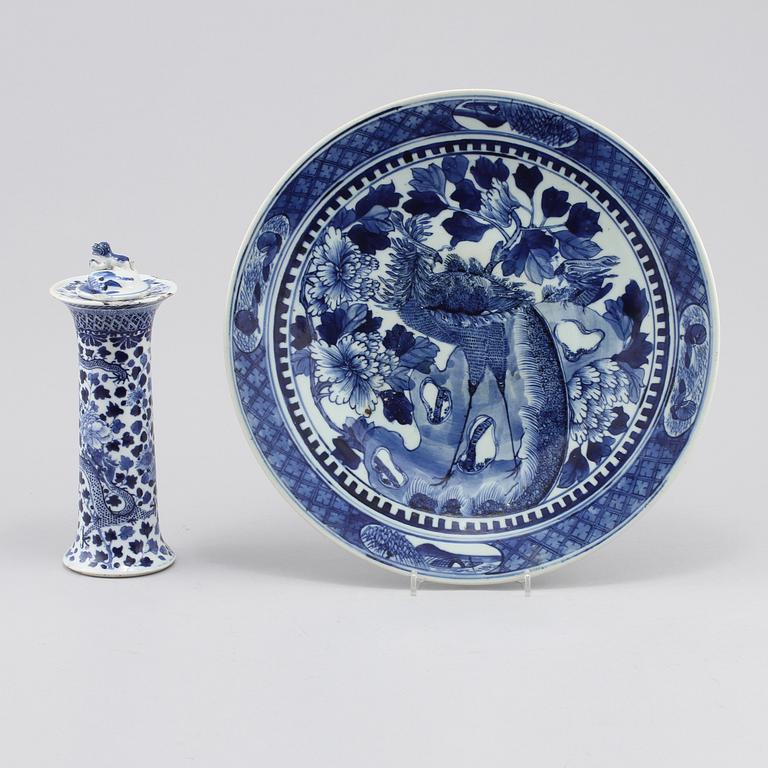 PARTI PORSLIN, 2 delar, Kina, 1800/1900-tal.