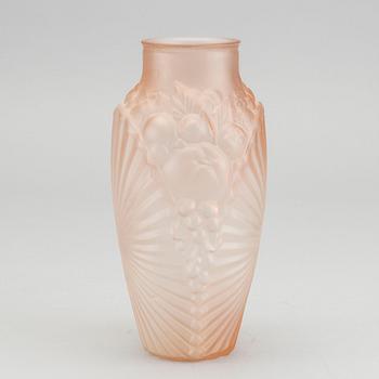 EUGÈNE SOUCHON & MARIE NEUVESEL, a moulded glass vase.