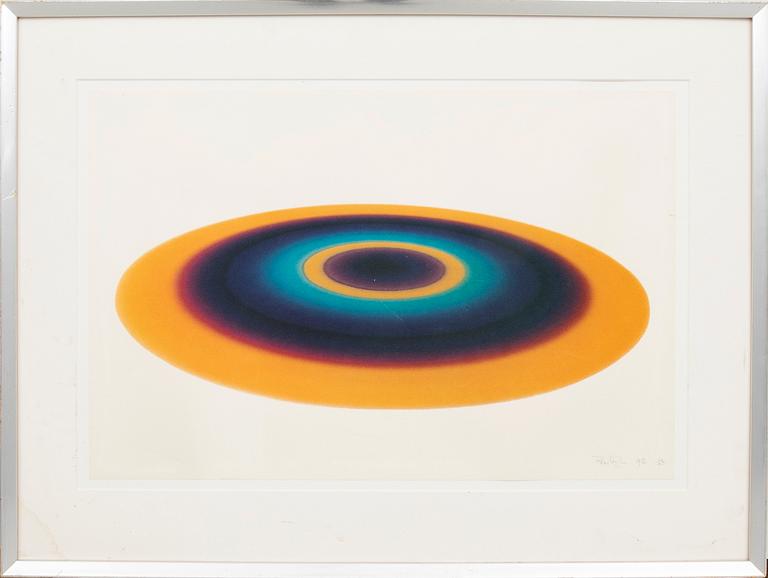 Peter Sedgley, lithograph signed, dated, and numbered 1986 62/150.