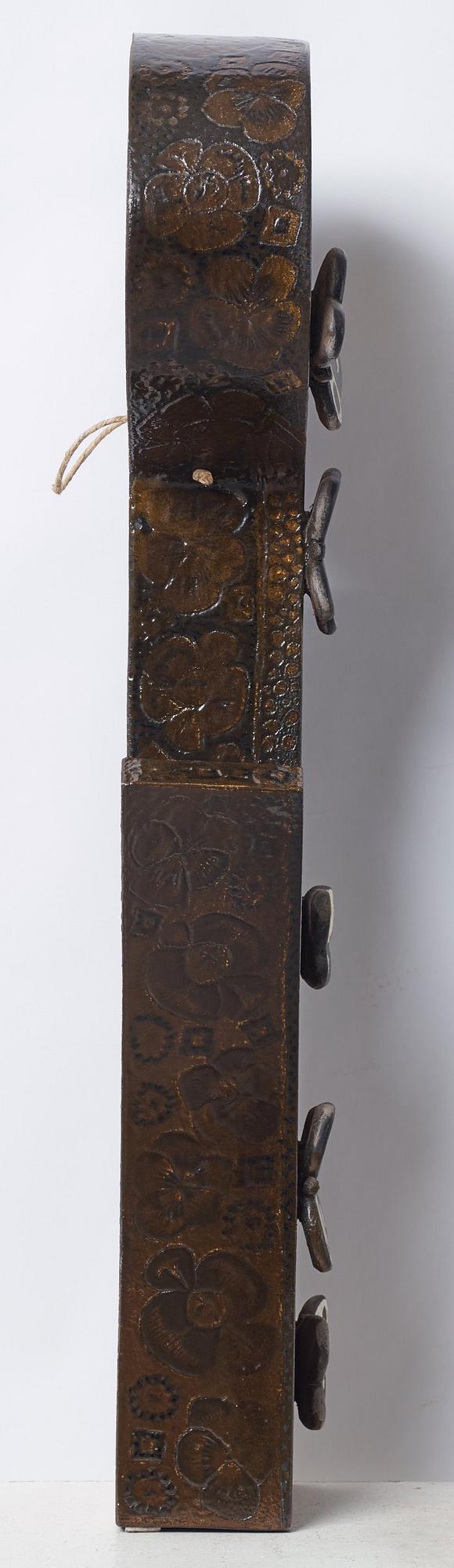 Birger Kaipiainen, a glazed ceramic sculpture of a sunflower with butterflies, Rörstrand, Sweden 1950's.