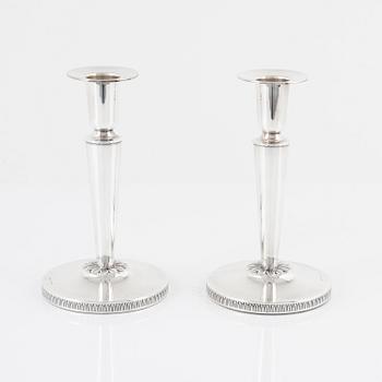 A pair of Swedish Silver Candlesticks, mark of Ceson Guldvaru Ab, Gothenburg 1963.