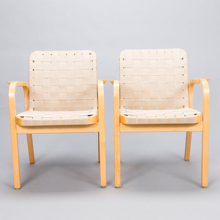 ALVAR AALTO, A pair of 'model 45' armchairs for Artek.