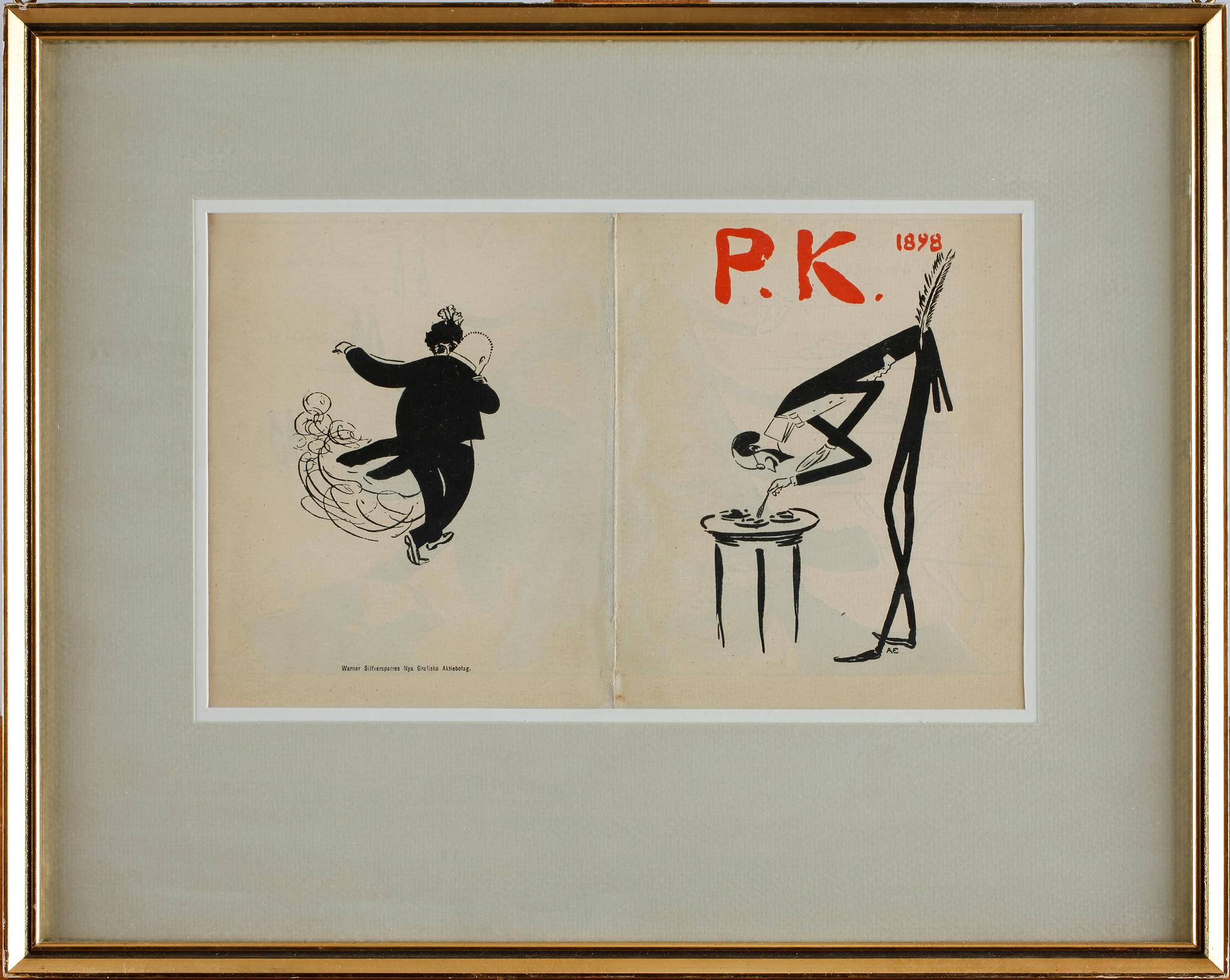 ALBERT ENGSTRÖM, grafiska blad, 7 st, 1895-1901.