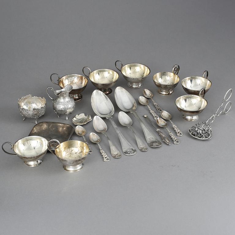 PARTI SILVER, 23 delar, bla Ceson, Göteborg 1947. Vikt ca 787 gram.