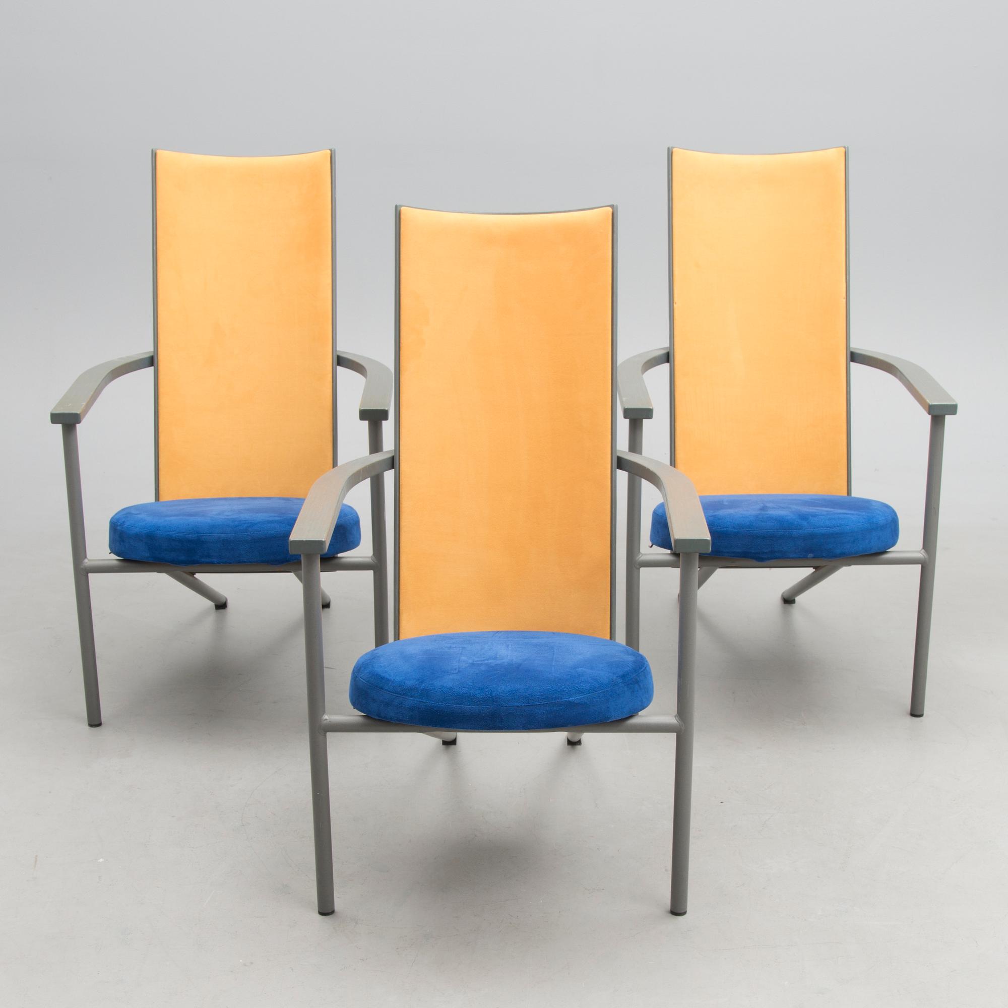 TIMO SAARNIO, NOJATUOLEJA, 3 KPL, "Intimo", Martela. Malli suunniteltu 1989.