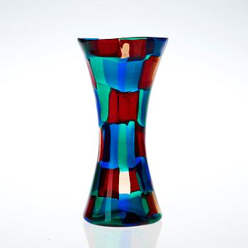A Fulvio Bianconi 'Pezzato' glass vase, Venini, Italy 1950's.