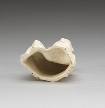 A cream ware 'Pagoda' figure, 19th Century.