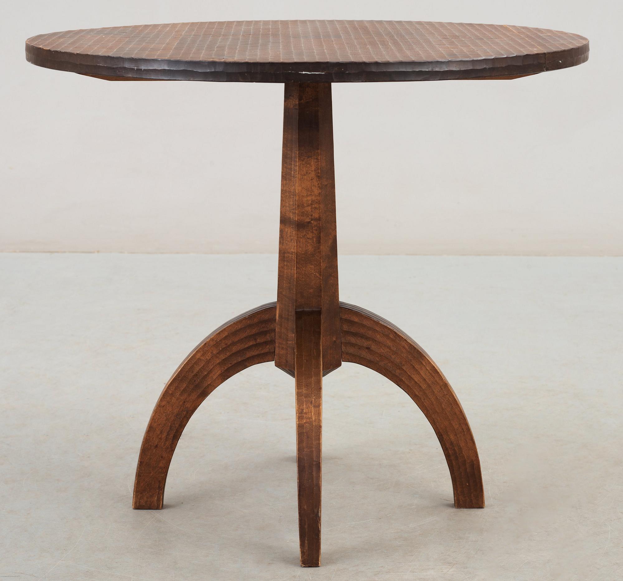A stained birch table, possibly by Axel Einar Hjorth, Sweden 1930-40's.