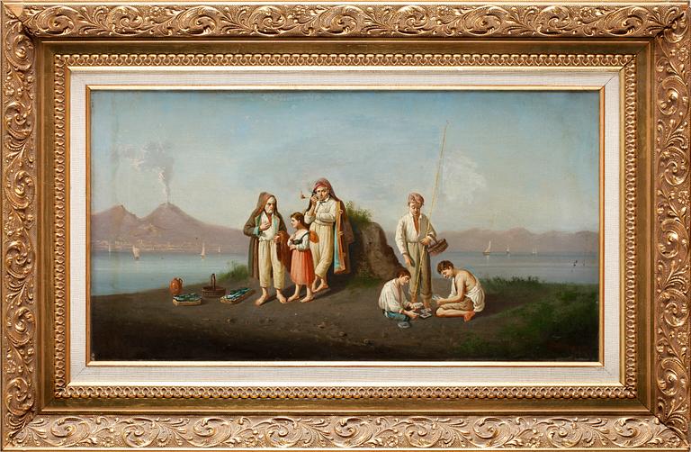 OKÄND KONSTNÄR, olja på duk. Bär sign G. Ciappa. 1800-tal.