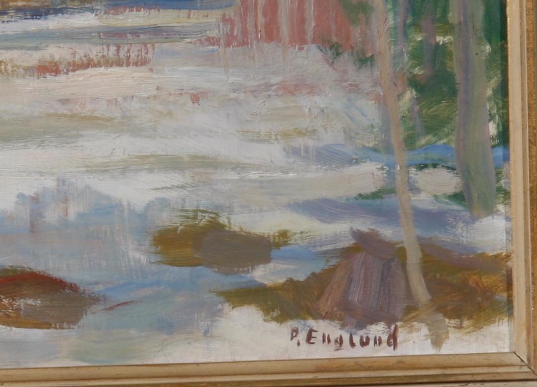 ENGLUND, PER. Olja på pannå. Sign.