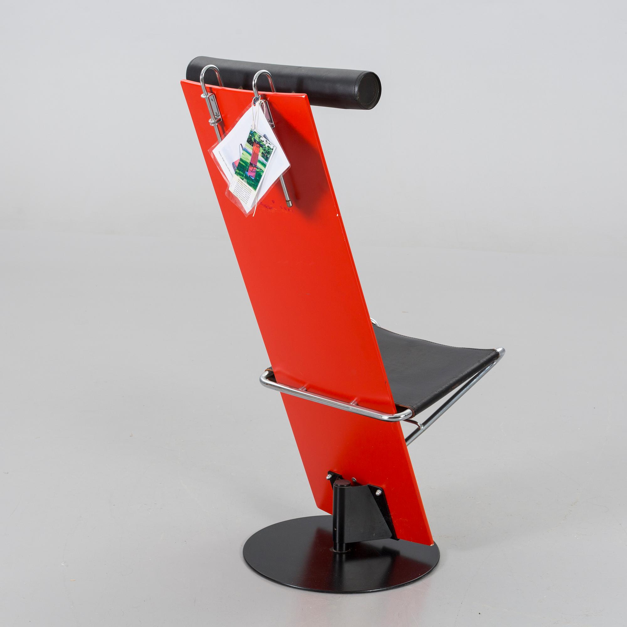 BÖRGE LINDAU & BO LINDECRANTZ, stol, "Plankan" För Svensson i Lammhult 1985.