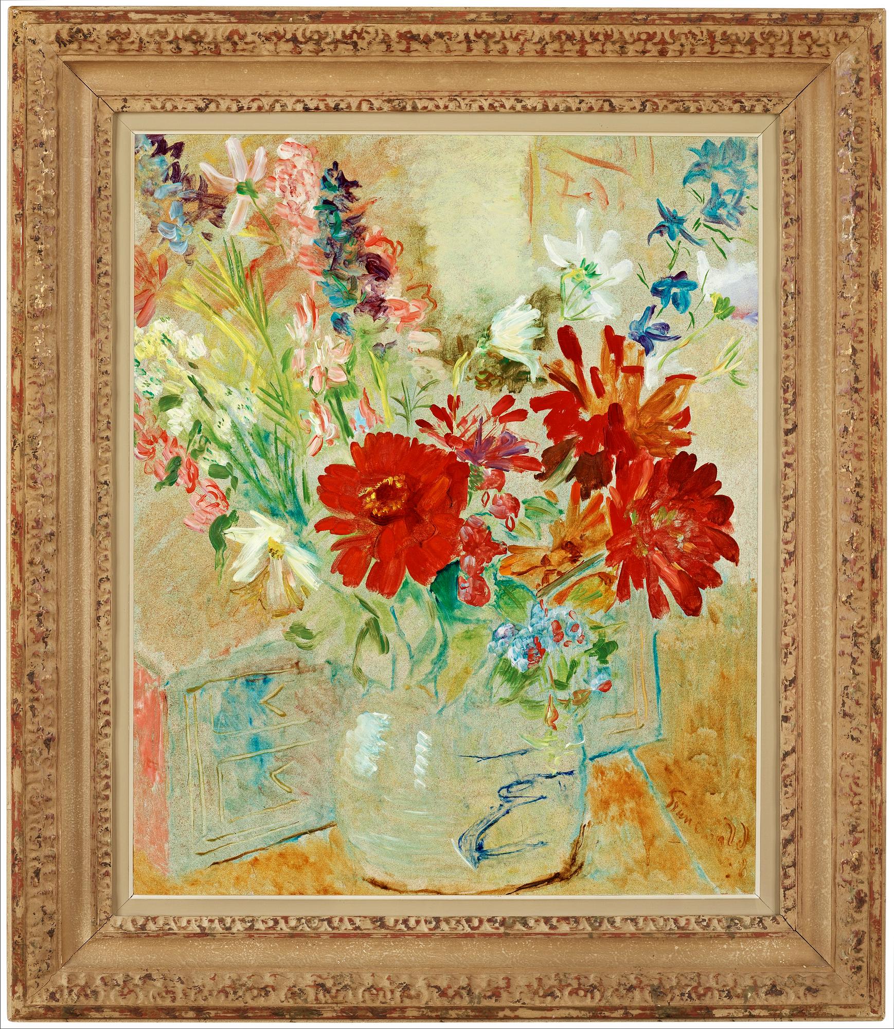 Isaac Grünewald, Stilleben med sommarblomster.