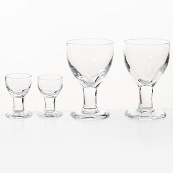 Signe Persson-Melin, an 18-piece glass service, 'Ruben', Boda, Sweden.