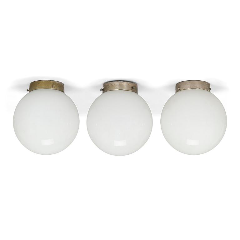 Paavo Tynell, a set of three 1930s ceiling lamps '2008' for Taito Oy.