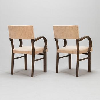 A pair of 1930's armchairs for HMN Huonekaluliike Mikko Nupponen Finland.