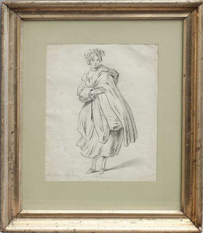 TECKNINGAR, 3 st,  varav två trol. Peter Cramer (1726-1782), Danmark, 1700-tal.