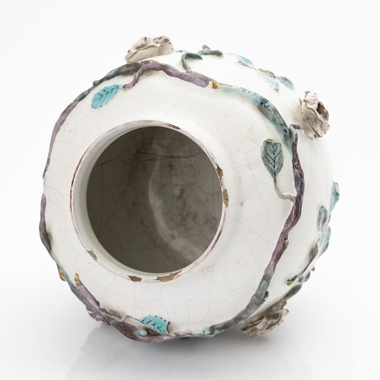 Faience potpourri vase, Marieberg, 18th century.