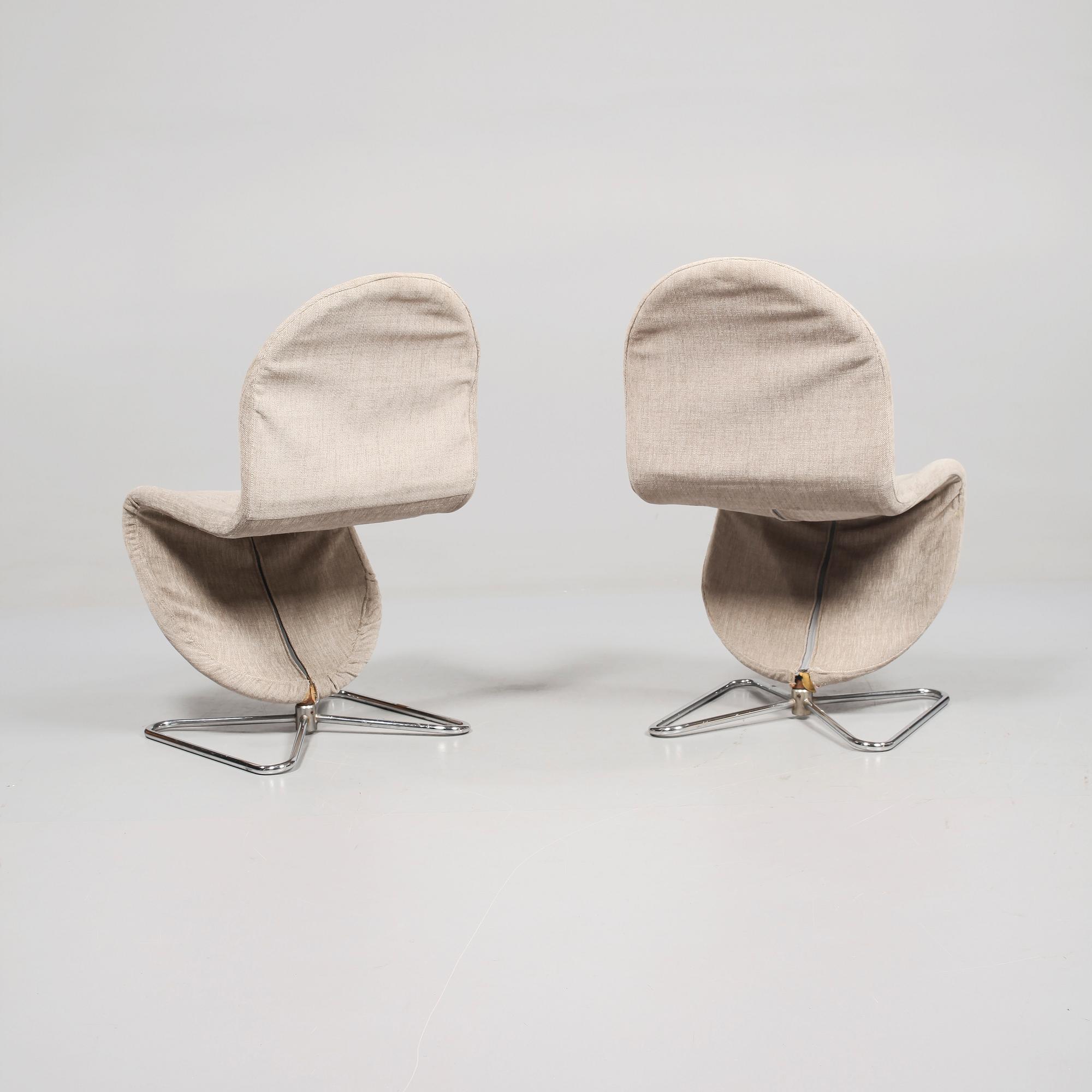 STOLAR, ett par,  "System 1-2-3", Verner Panton, 1900-talets andra hälft.