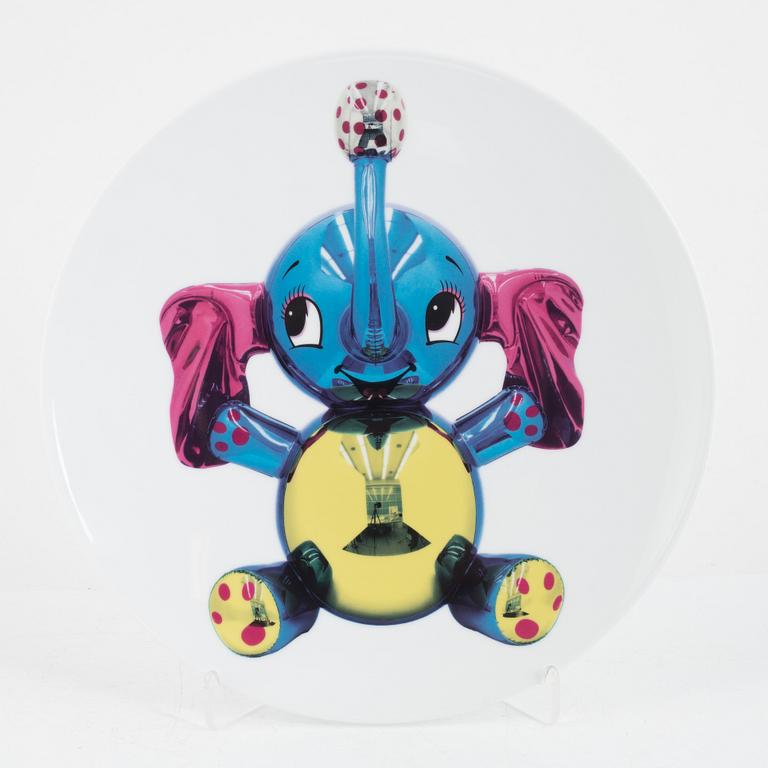 Jeff Koons, plate, 'Elephant', ed. 793/2500, Bernardaud.