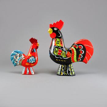 Dalatuppar, 2 st, Grannas A Olssons Hemslöjd Nusnäs Mora, modern tillverkning.