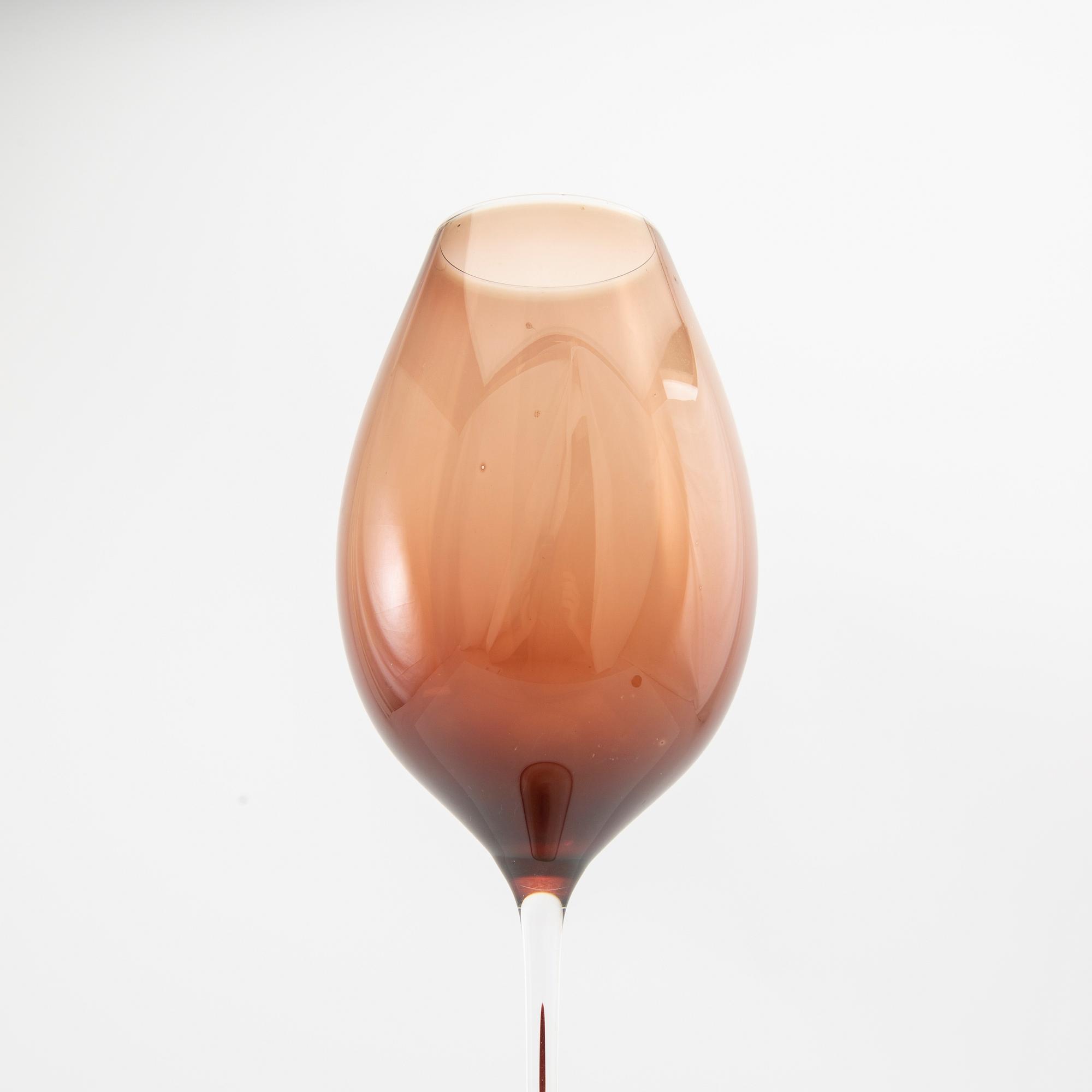 Nils Landberg, tulpanglas, Orrefors, 1957.